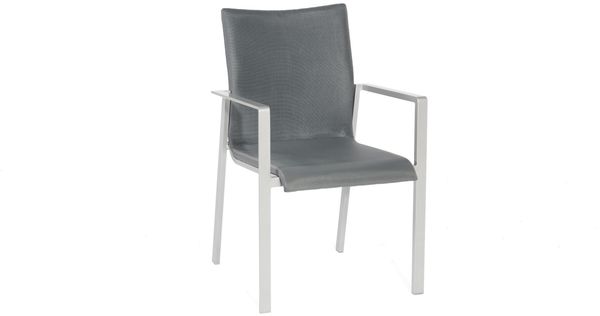 SonnenPartner West Stapelsessel gepolstert silber