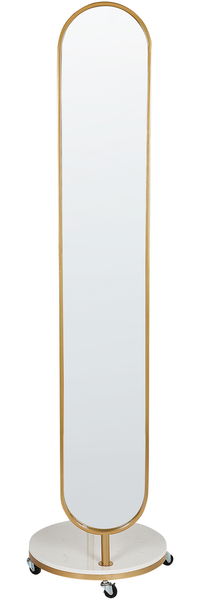 Kleiderständer mit Spiegel LORENA 172 cm Metall Gold Bild 4