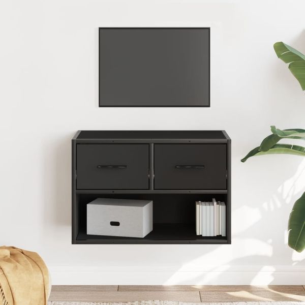 vidaXL TV-Schrank Schwarz 60x31x39,5 cm Holzwerkstoff und Metall 848909