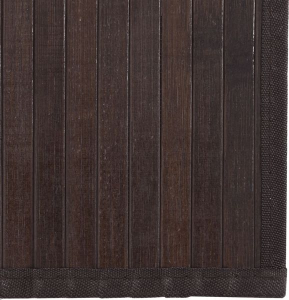 vidaXL Teppich Rechteckig Dunkelbraun 100x200 cm Bambus 376947 Bild 6