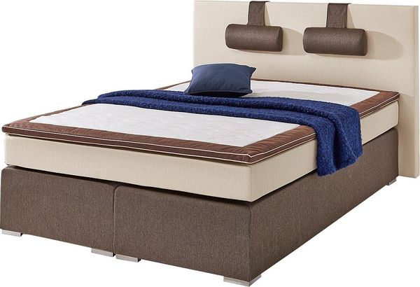 ATLANTIC home collection Boxspringbett Rick, mit Bonnell-Federkernmatratze, inkl. Topper