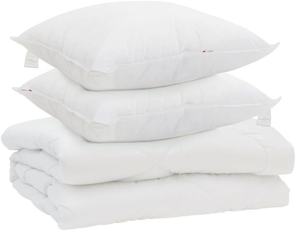 vidaXL Bettdecke mit Kissen 3 pcs Weiß Mikrofaser 3377368 Bild 2