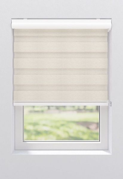 Doppelrollo Greta, my home, Lichtschutz, ohne Bohren, freihängend, Klemmträger mit Feststellschraube, mit Kassette, Befestigung mit Klemmträgern