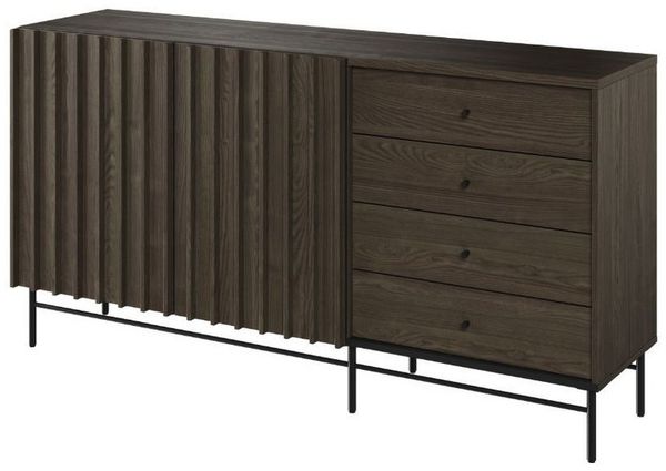 Compleo Kommode 165 cm Breit MIU, Ideal für das Wohnzimmer, Modern design, mit 3 Schubladen