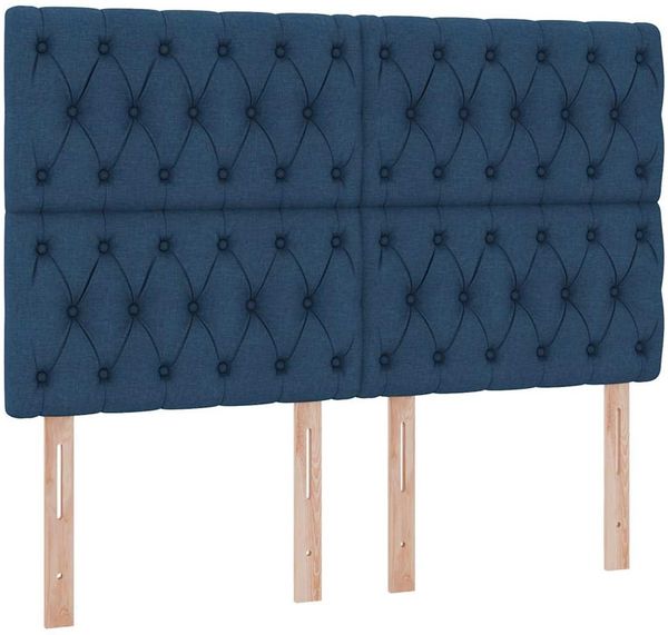 vidaXL Bett mit Stauraum und LED mit LED Blau 140 x 200 cm Polyester 3372488 Bild 10