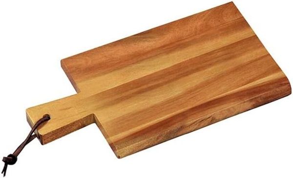 KESPER 28190 Schneid- u. Servierbrett aus Akazienholz mit Griff und Schlaufe / Vesperbrett / Brotzeitbrett Bild 3