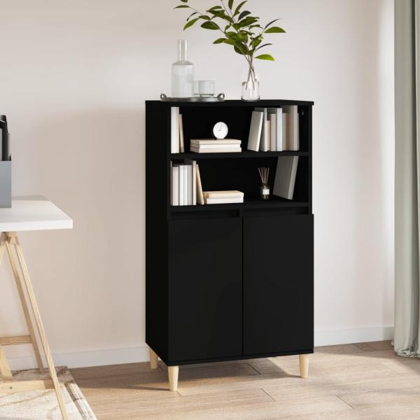 vidaXL Highboard Schwarz 60x36x110 cm Holzwerkstoff [821221]