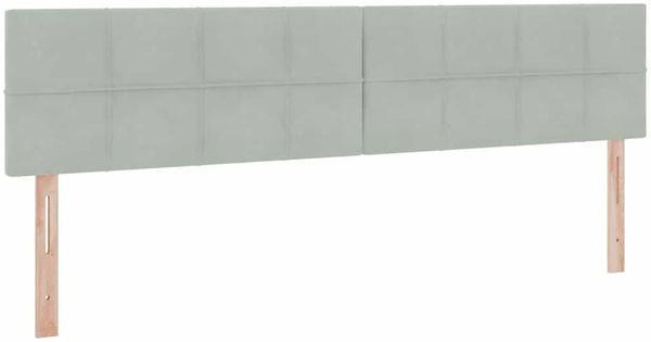 vidaXL Bett mit Stauraum und LED mit LED Hellgrau 200 x 200 cm Samt 3371415 Bild 10