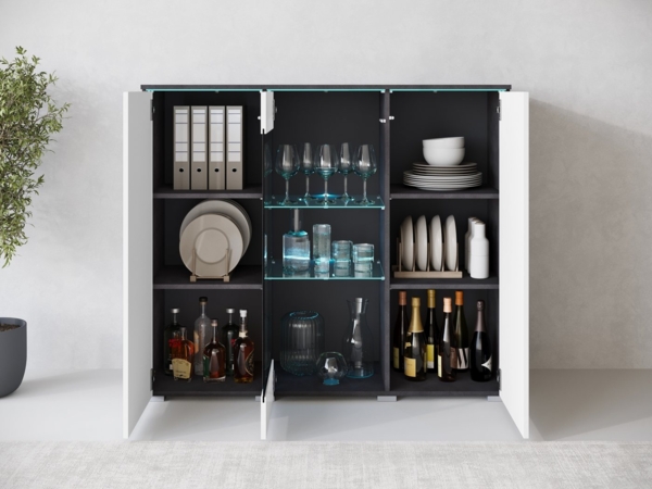 INOSIGN Highboard, Highboard Vera (1 St) mit 4 Türen, 9 Fächern, verglasten Türen Bild 3