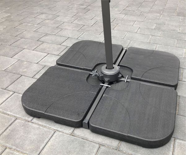 Schirmständerplatten zum Befüllen Ampelschirmplatten Sonnenschirmplatten Sonnenschirmständer schwarz