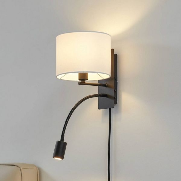 Lindby Wandleuchte Florens, Nicht enthalten, 1 x 10 W E14 LED (exkl) + 1 x 4,1 W LED (inkl), warmweiß