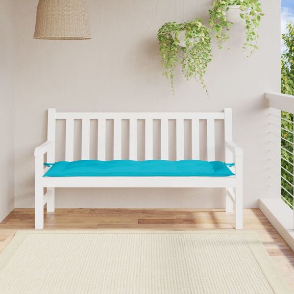 vidaXL Gartenbank-Auflage Türkis 150x50x7 cm Oxford-Gewebe 361620
