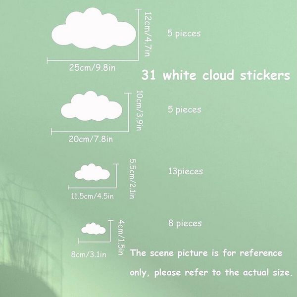 FELIXLEO Wandtattoo Große Wolken-Wandaufkleber, DIY Vinyl Wandtattoo für Kinderzimmer (1 St)