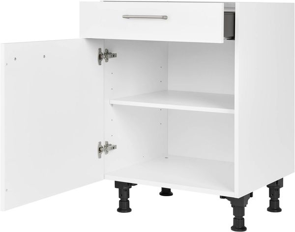 nobilia® Unterschrank "Laser", Ausrichtung wählbar, vormontiert, in den Breiten 30, 45 und 60 cm Breite, mit höhenverstellbaren Sockelfüßen, vormontiert