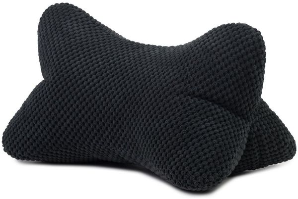 SchönesWohnen24 Nackenstützkissen Leseknochen / Lesekissen Sven Ambiente Mikrofaser 40x25cm Schwarz