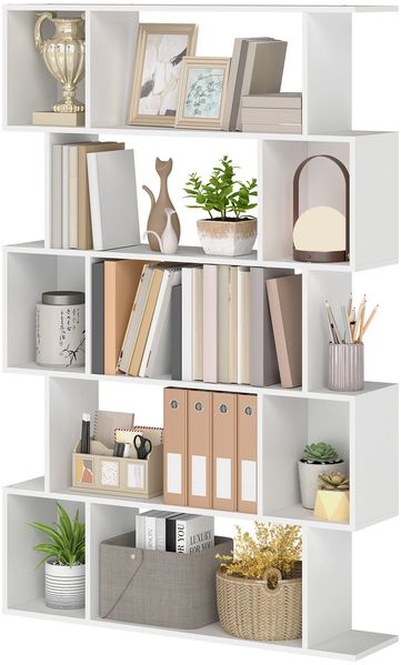 VASAGLE Bücherregal mit 5 Ebenen, Standregal, 24 x 90 x 159 cm, Aufbewahrungsregal mit offenen Fächern