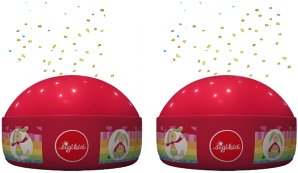 2er Set Nachtlichter Rainbow Rabbit Sternprojektor LED-Farbwechsler Bild 2