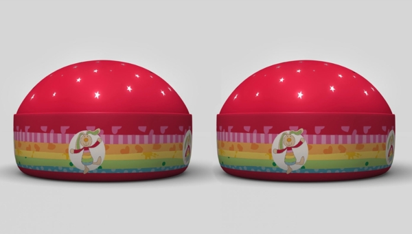 2er Set Nachtlichter Rainbow Rabbit Sternprojektor LED-Farbwechsler Bild 3