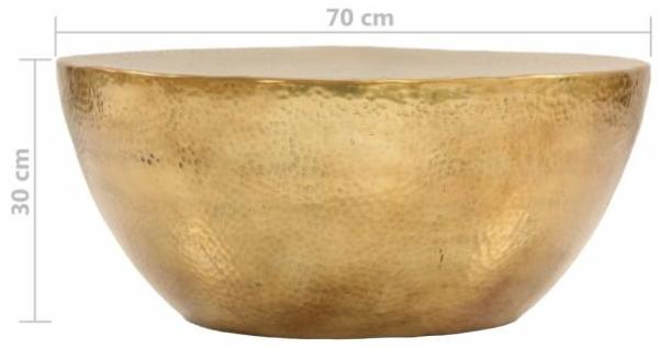 vidaXL Couchtisch aus Gehämmertem Aluminium 70x30 cm Messing 246508 Bild 7