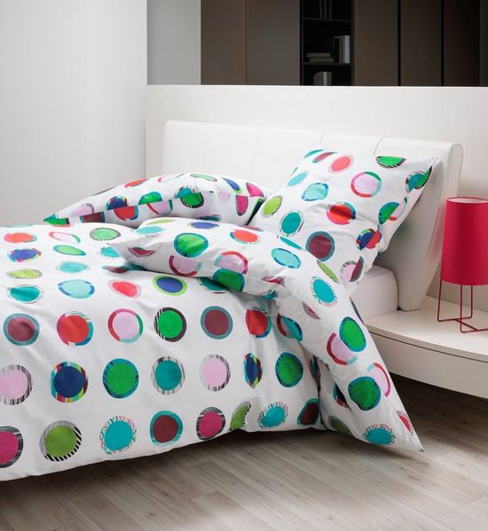 Janine Mako-Satin Bettwäsche 135x200,80x80 2 teilig Modern Art S 42146-09-500 multicolor