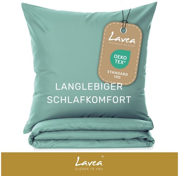 Lavea Bettwäsche Mikrofaser Bettwäsche-Sets mit Kissenbezügen und Bettbezügen, 2 teilig, Bettbezug und Kissenbezug mit Reißverschluss, weich, hypoallergen