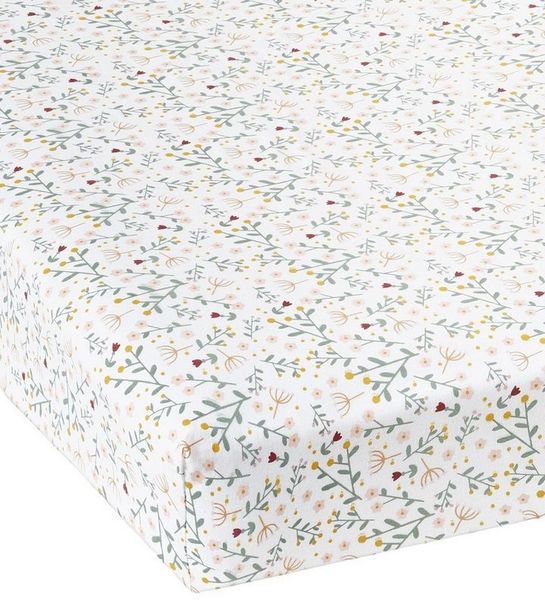 vertbaudet Spannbettlaken Baby Spannbettlaken Blumenzauber, Baumwolle, Blumenprint, robust