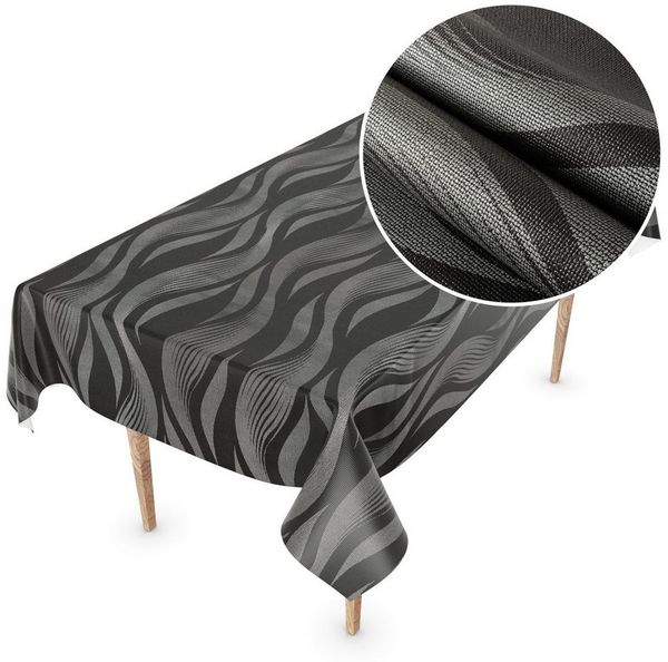ANRO Tischdecke Besonders Feine Wachstuchtischdecke Premium Gartentischdecke (Einzelstück 1-tlg), Prägung 140x100cm wasserabweisend