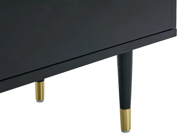 Vente-unique - PARIOMA Sideboard Holz, Platte SchwarzGold - B 40 cm x H 79 cm x L 180 cm Bild 7