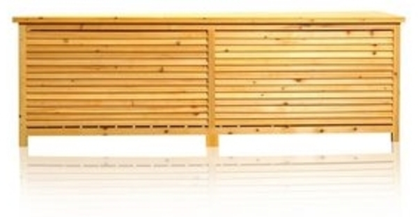 170CM XXL Holz Bank Auflagenbox Kissenbox Gartenbox Gartentruhe Truhe Holztruhe Bild 6