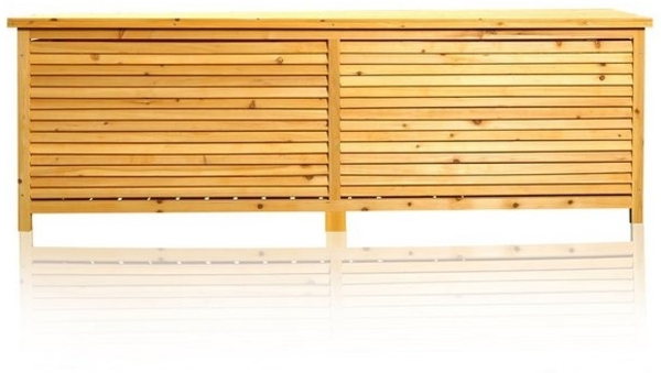 170CM XXL Holz Bank Auflagenbox Kissenbox Gartenbox Gartentruhe Truhe Holztruhe Bild 4