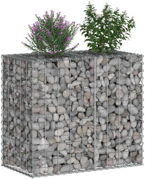 vidaXL Gabionen Hochbeet Silber 42033327 Bild 3