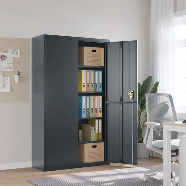 vidaXL Aktenschrank Anthrazit 105x40x180 cm Stahl 339771