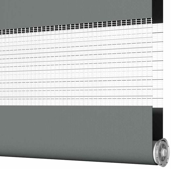 vidaXL Doppelrollo Dunkelgrau 130x230cm Stoffbreite 125,9 cm Polyester 4014189 Bild 12
