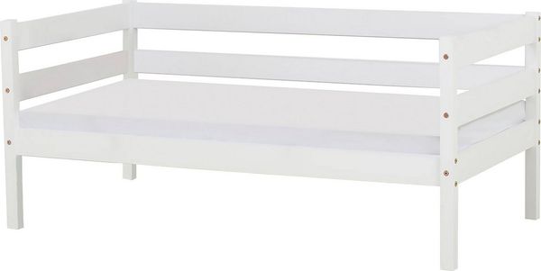Hoppekids Einzelbett ECO Comfort Kinderbett, Kiefer Massivholz, Jugendbett inkl. Rollrost, 70x160 cm, wahlweise in verschieden Farben/ Matratze/ Absturzsicherung