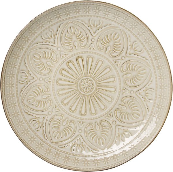 Ritzenhoff & Breker 'OMARA' Speiseteller, Steingut beige, Ø 26.5 cm, spülmaschinengeeignet