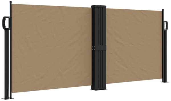 vidaXL Seitenmarkise Ausziehbar Taupe 100x1000 cm 4004694