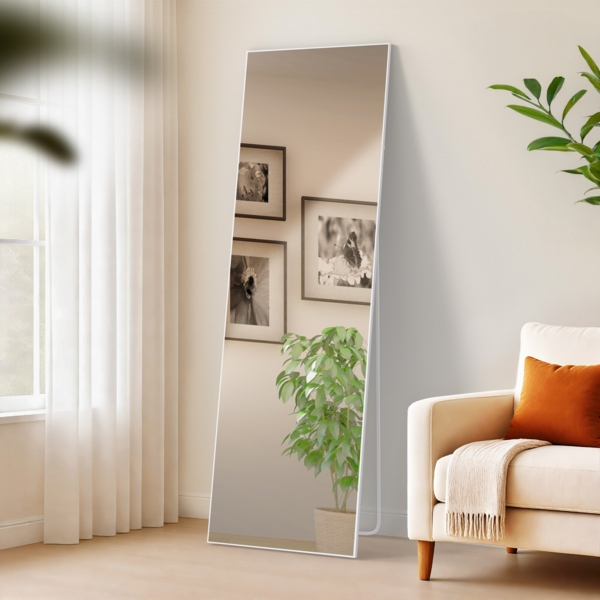 CLP Spiegel Benicia Standspiegel und Wandspiegel in einem,weiß matt 160x50 cm