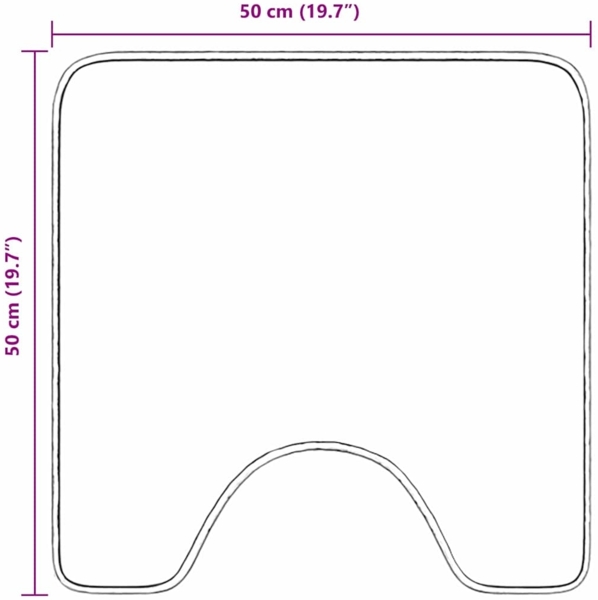 vidaXL Rutschfeste Badematte mit Toilettenausschnitt Grün 50 x 50 cm 4019819 Bild 8