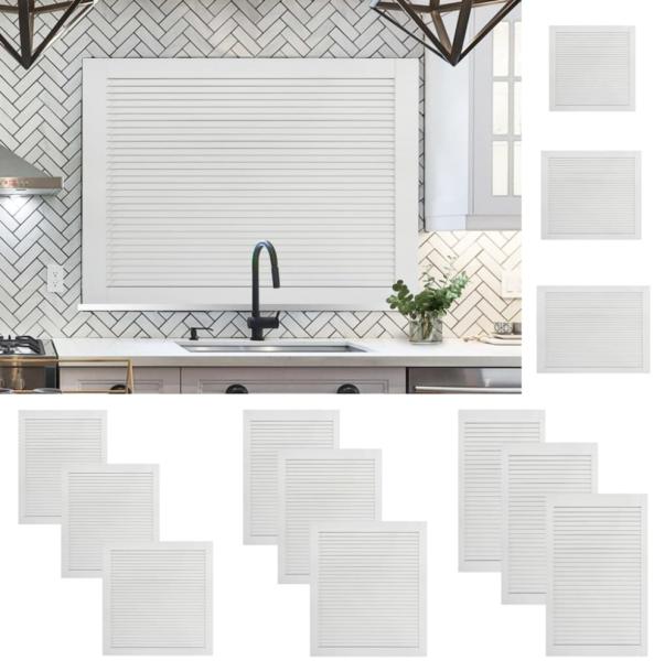 vidaXL Schranktüren Lamellen-Design 2 Stk Weiß 99,3x39,4 cm Massivholz 151170