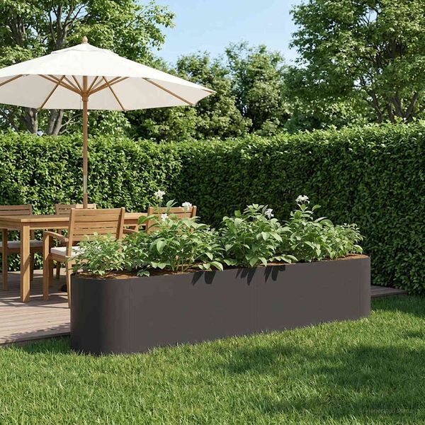 vidaXL Hochbeet im Garten Schwarz 200 x 40 x 40 cm 8011691