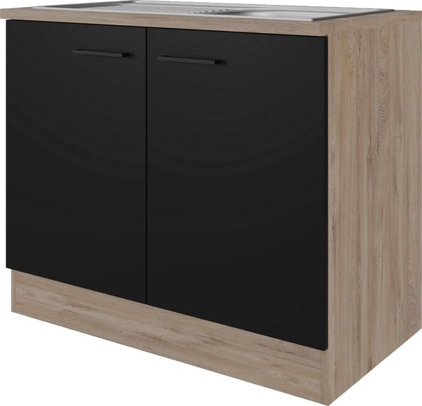 Flex-Well Spülenschrank Capri (2-St) (B x H x T) 100 x 85 x 60 cm, inkl. Edelstahl-Einbauspüle
