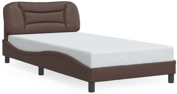 vidaXL Bettgestell ohne Matratze "Hvar" Braun 100x200 cm Kunstleder 3207983