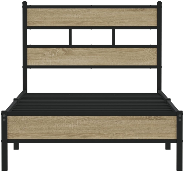 vidaXL Bettgestell ohne Matratze Sonoma-Eiche 100x200 cm Holzwerkstoff 4017249 Bild 3