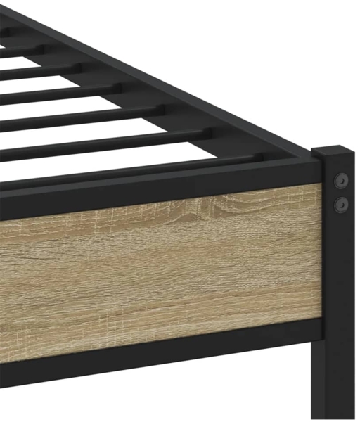 vidaXL Bettgestell ohne Matratze Sonoma-Eiche 100x200 cm Holzwerkstoff 4017249 Bild 6