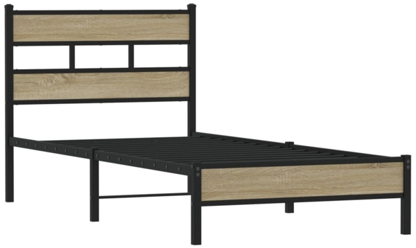 vidaXL Bettgestell ohne Matratze Sonoma-Eiche 100x200 cm Holzwerkstoff 4017249 Bild 2