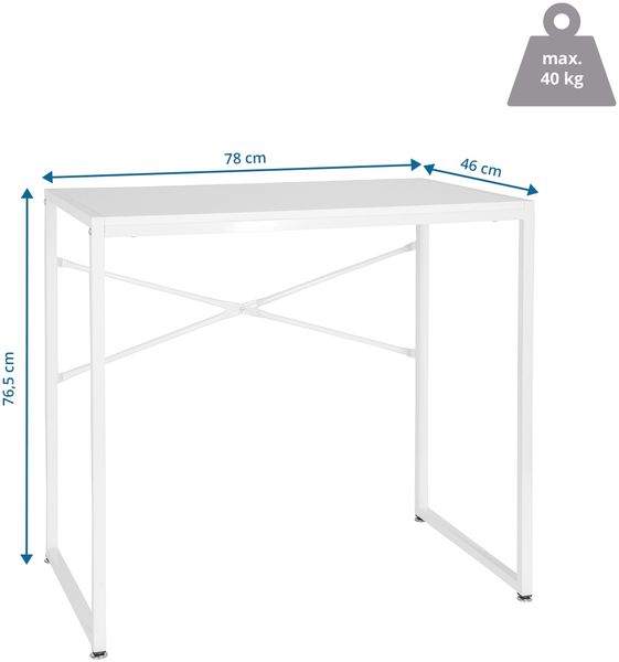 hjh OFFICE Schreibtisch EASY UP H I Melaminharzbeschichtete Spanplatte, Gestell pulverbeschichteter Stahl Weiß Bild 7