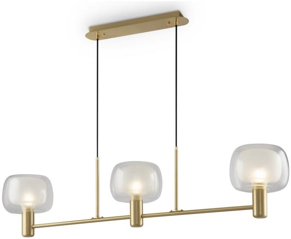 Maytoni Pendelleuchte Vision 3-flammig gold mit Glas
