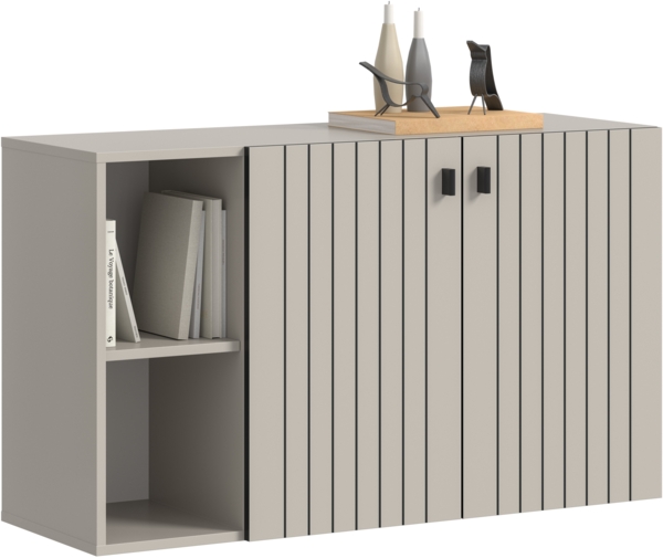 Schuhschrank (B/H/T: 106x63x37 cm) in Kaschmir Nachbildung