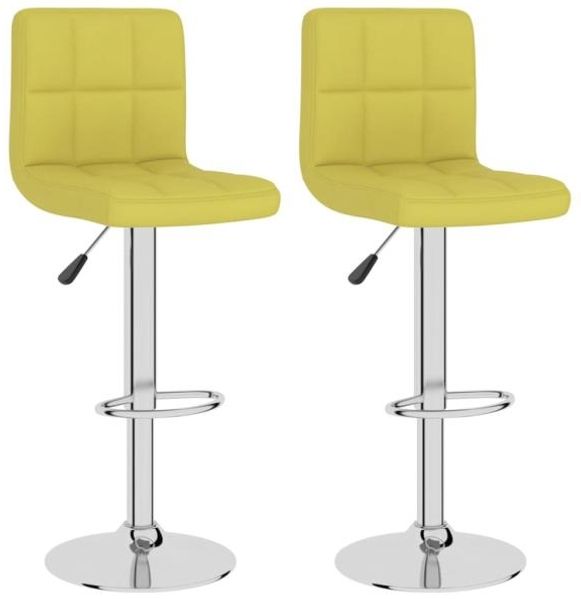 vidaXL Barhocker 2 Stk. Grün Stoff [334244]