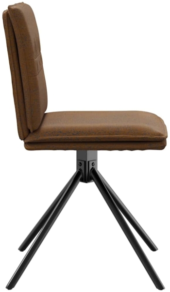 vidaXL Esszimmerstuhl Braunes Wildlederimitat 4101278 Bild 4